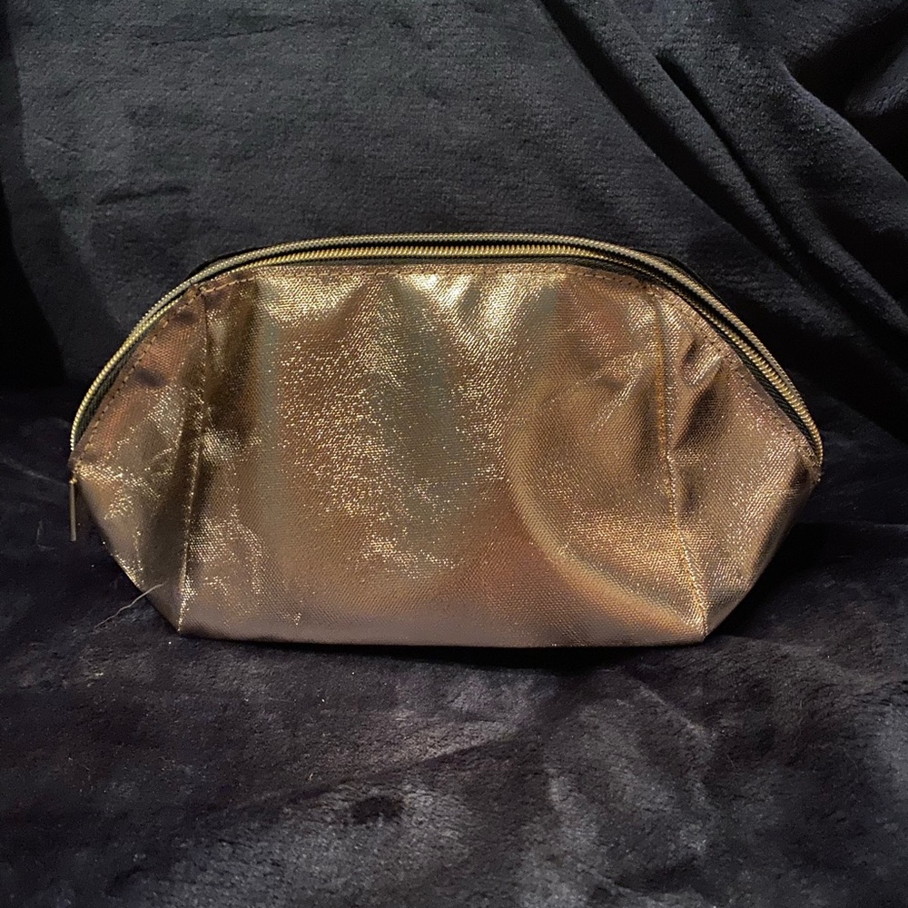 Gold Tarte cosmetic bag